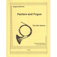 ホルン6重奏：ファンファーレとフーガ／グレゴリー・ケルコリアン【アンサンブル輸入楽譜】