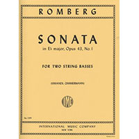 ストリング・ベース・デュオ：ソナタ第1番　変ホ長調 Op.43／ベルンハルト・ロンベルク(フランツ・シマンドル)【デュオ輸入楽譜】