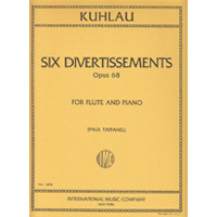 フルート＆ピアノ：6つのディヴェルティスマン Op.68／フリードリヒ・クーラウ（ポール・タファネル）【ソロ輸入楽譜】