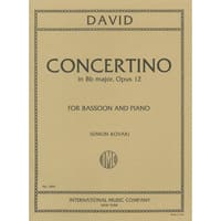ファゴット＆ピアノ：コンチェルティーノ Op.12／フェルディナント・ダヴィット（サイモン・コバール）【ソロ輸入楽譜】