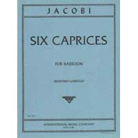 バスーン教則本：6つのカプリス／カール・ヤコビ（編集：バーナード・ガーフィールド）【ソロ輸入楽譜（教則）】