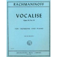 トロンボーン＆ピアノ：ヴォカリーズ op.34-14／セルゲイ・ラフマニノフ（キース・ブラウン）【ソロ輸入楽譜】