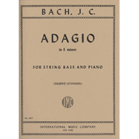 コントラバス＆ピアノ：アダージョ ホ短調／ヨハン・クリスティアン・バッハ(ユージン・レビンソン)【ソロ輸入楽譜】
