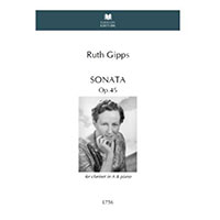 クラリネット＆ピアノ：クラリネット・ソナタ Op.45／ルース・ギップス【ソロ輸入楽譜】