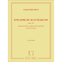 木管デュオ＆ピアノ（or ハープ）：ジーン・ハーロウの墓碑銘 Op.164／シャルル・ケクラン【アンサンブル輸入楽譜】