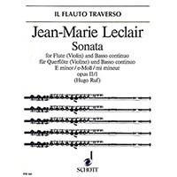 フルート＆通奏低音：ソナタ ホ短調 Op.2 No.1／ジャン＝マリー・ルクレール【ソロ輸入楽譜】