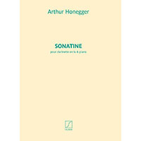 クラリネット＆ピアノ：ソナチネ／アルテュール・オネゲル【ソロ輸入楽譜】