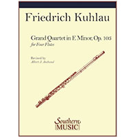 フルート4重奏：フルート四重奏曲(大四重奏曲) ホ長調 Op.103(サザンミュージック社版)／フリードリヒ・クーラウ(アルバート・アンドラウド)【アンサンブル輸入楽譜】