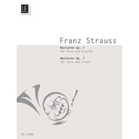 ホルン＆ピアノ：ノクターン Op.7／フランツ・シュトラウス【ソロ輸入楽譜】