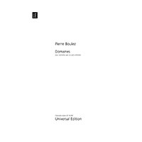 無伴奏クラリネット：ドメーヌ／ピエール・ブーレーズ【ソロ輸入楽譜】
