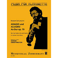 クラリネット＆ピアノ：アダージョとアレグロ 変イ長調 op.70／ロベルト・シューマン(シュテファン・コロディ＝クロイツァー)【ソロ輸入楽譜】